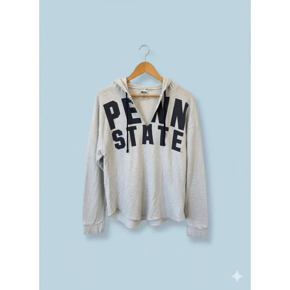 Pink Victoria’s Secret Penn State Navy Gray Custom Split Hoodie Sweatshirt M